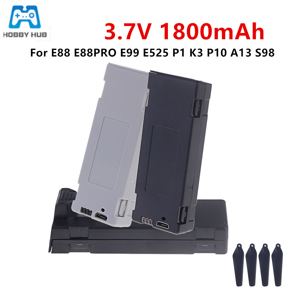 Rc Drone E88 - Pour batterie Rechargeable E88 3.7V 1800mAh