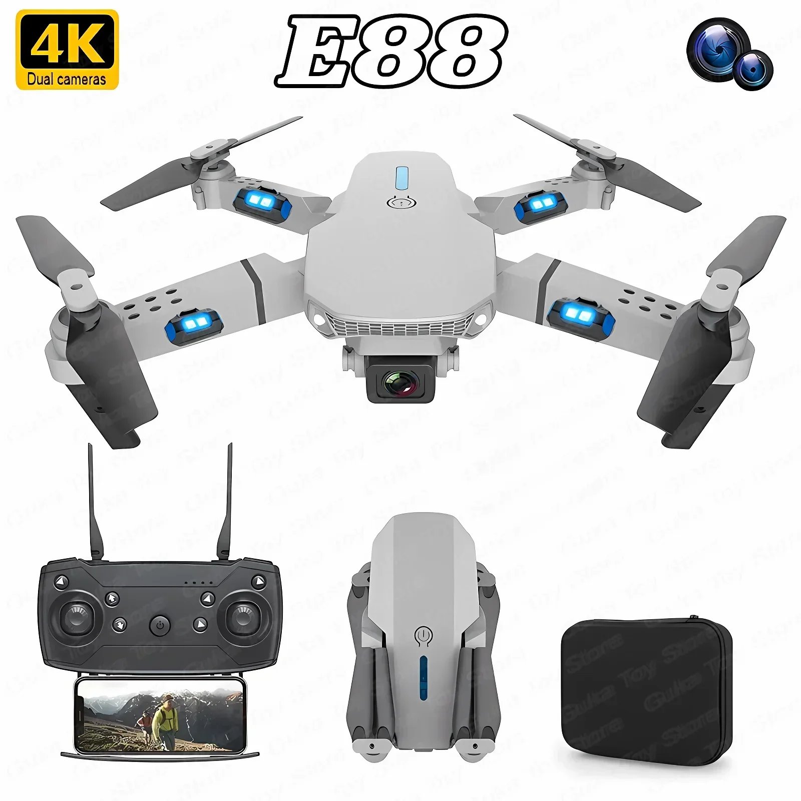 Drone E88Pro Rc 4K - Drone E88 Pro WIFI FPV Grand