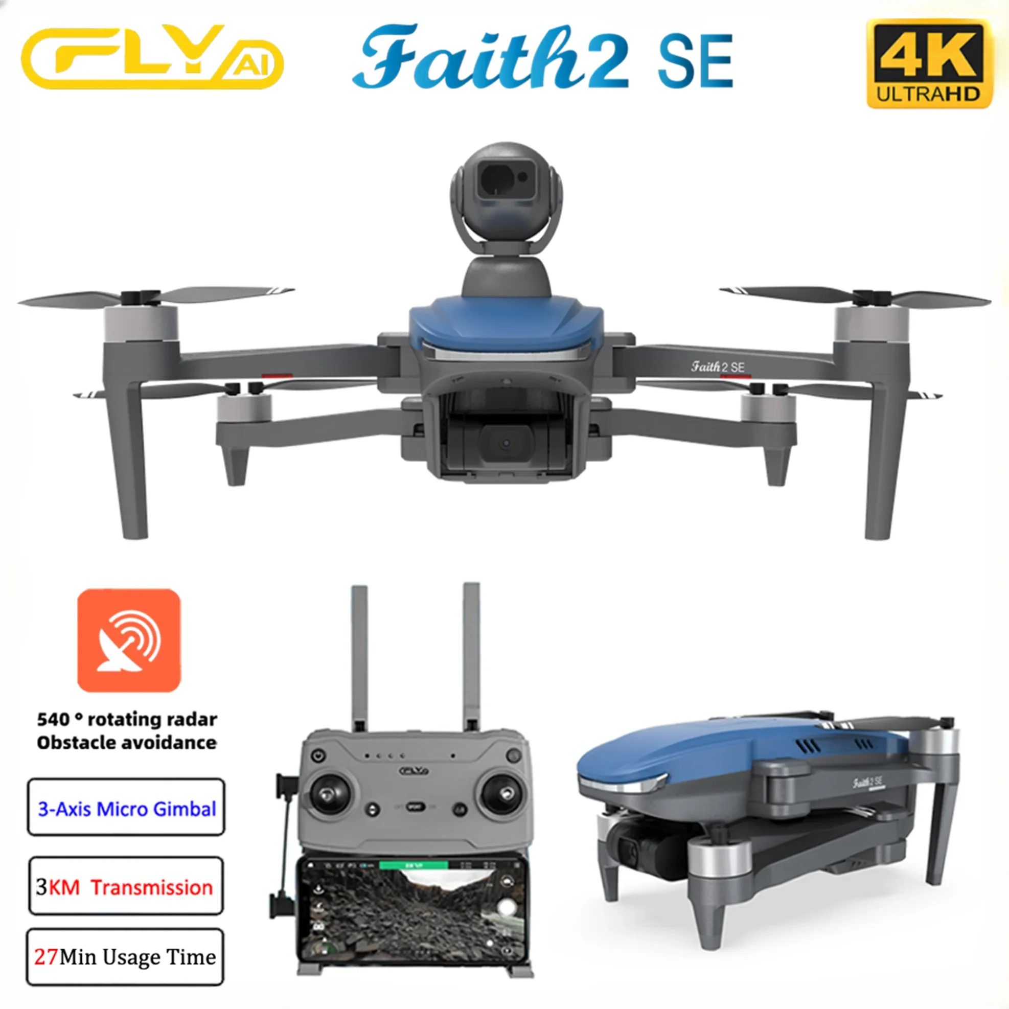 Drone Vs Rc Helicopter - Faith 2 SE avec 540 °