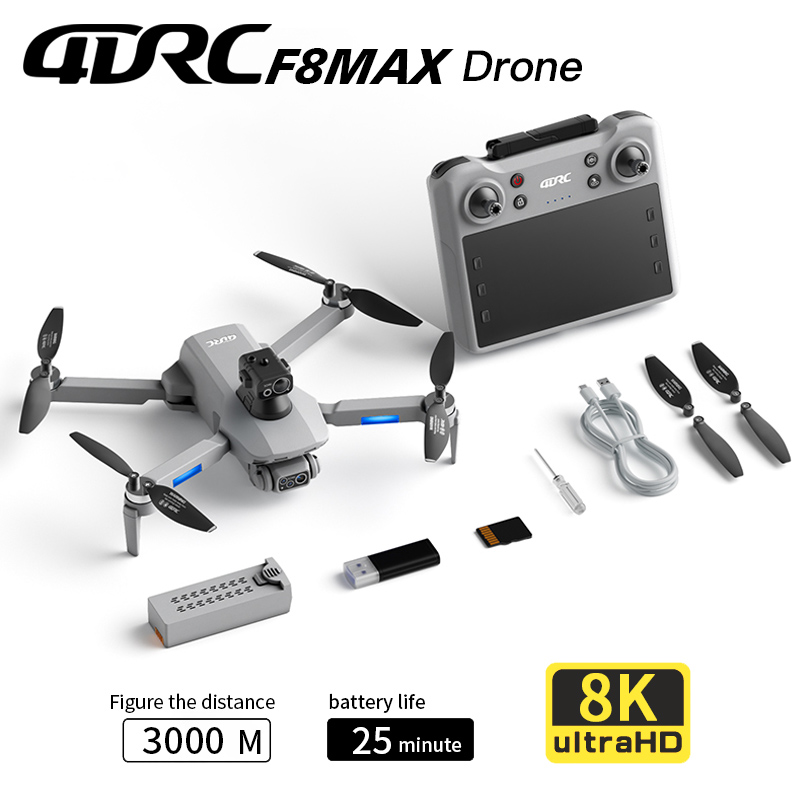 Drone Rc Team City - Drone GPS F8 MAX, caméra professionnelle