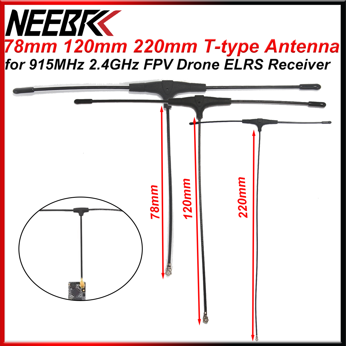 Crossfire Receiver Rx - Drone FPV 915MHz 2.4GHz, antenne de