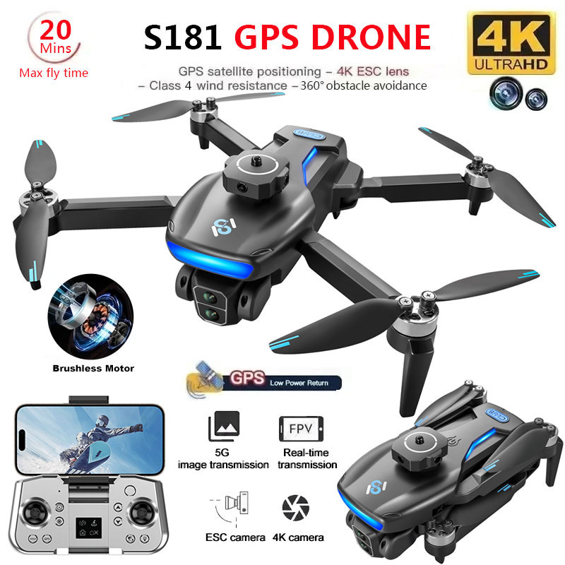Drone Rc Team City - Drone professionnel S33 GPS 4K HD