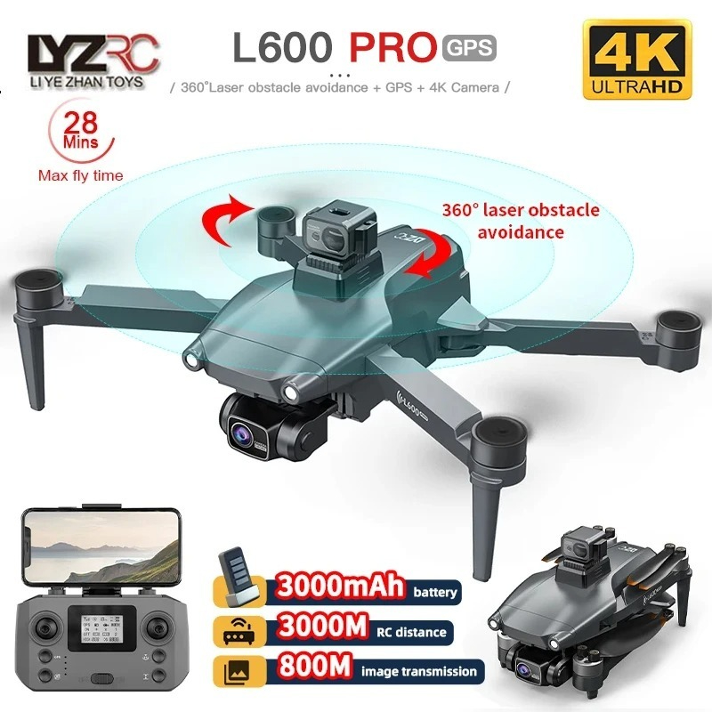 Drone L600 PRO RC 4K HD double - Drone Vs Rc Helicopter avis et prix