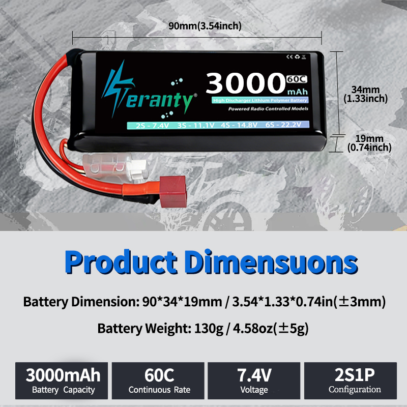 Batterie Lipo TERANTY 2S 3000m - Drone Rc Board avis et prix