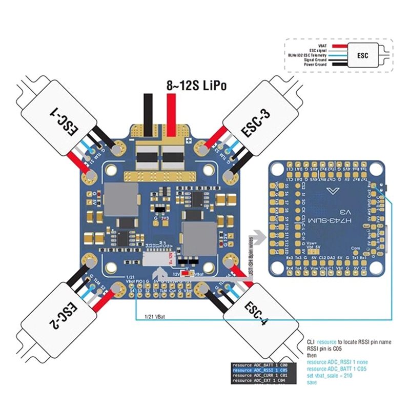 Carte PDB FCHUB-12S V2 Y45A po - Drone Rc Board avis et prix