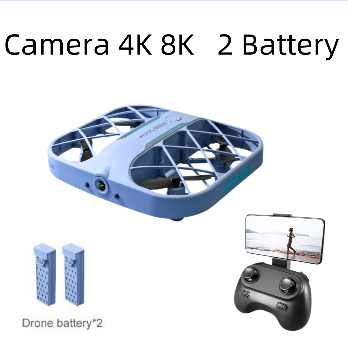 Drone RC JJRC H107 FPV avec 2  - Drone Rc Plegable avis et prix